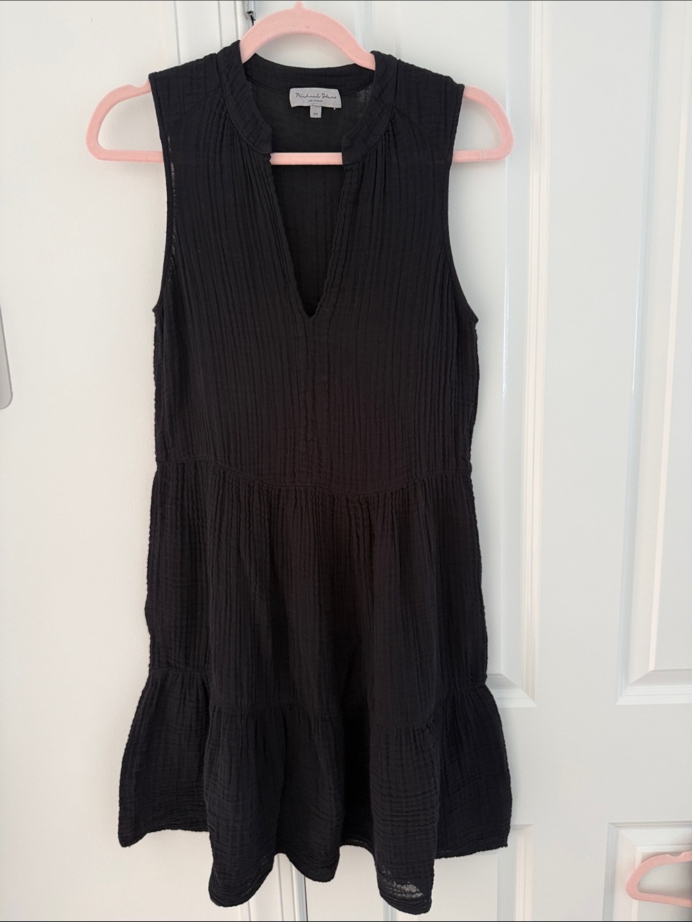 Michael Stars Black Sleeveless Daisy Gauze Dress XS